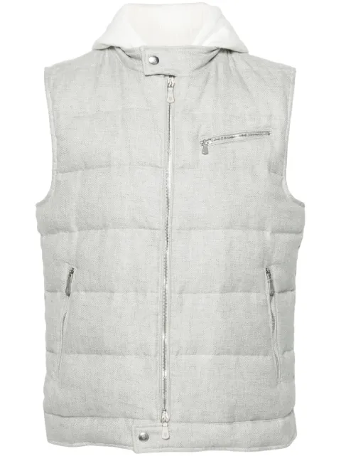 Eleventy layered-detail padded gilet