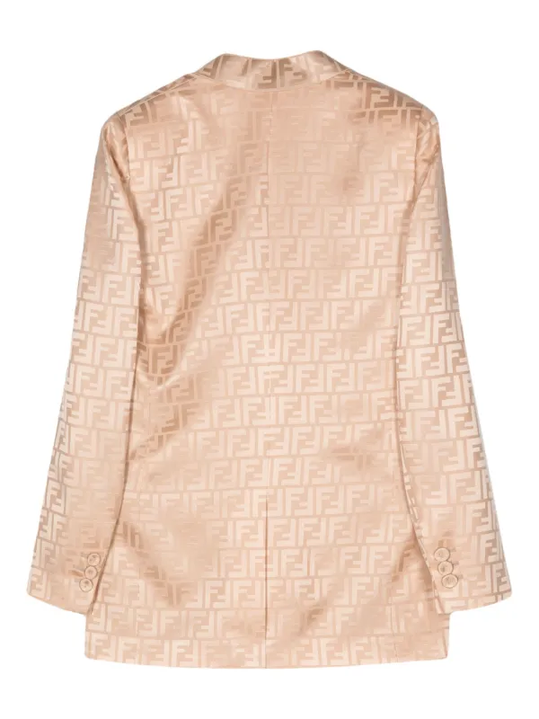 FENDI double breasted Silk Blazer Farfetch