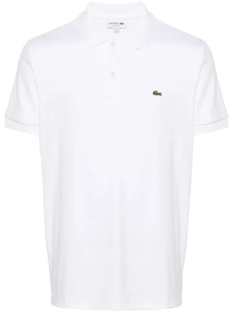 Lacoste logo-patch cotton polo shirt