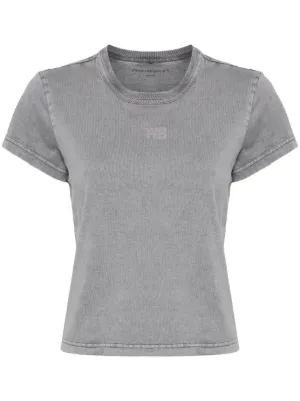 ALEXANDER WANG Cropped cotton-jersey T-shirt