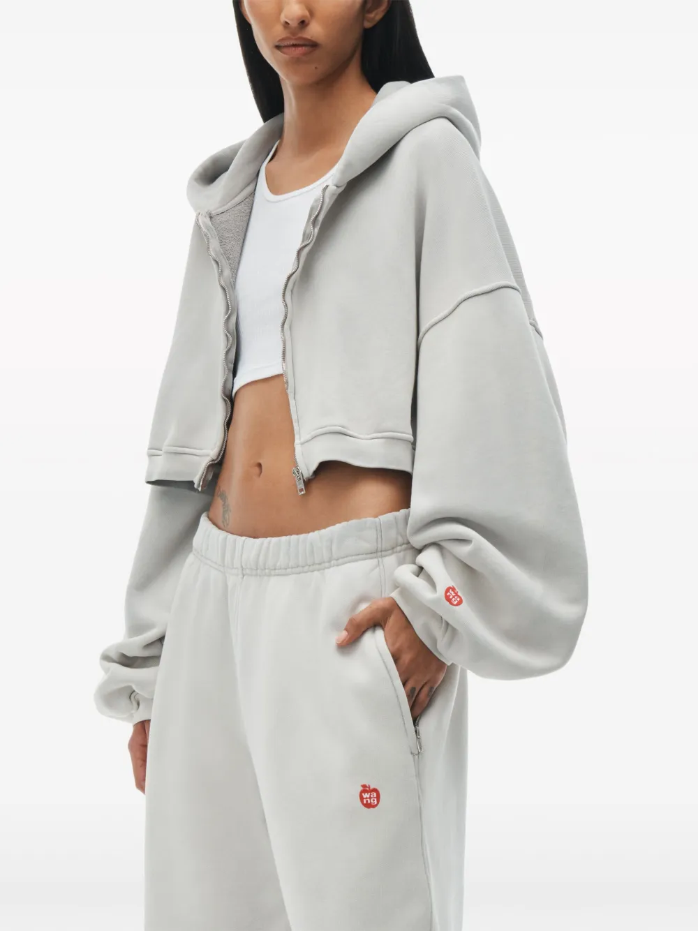 Alexander Wang Hoodie met rits Grijs