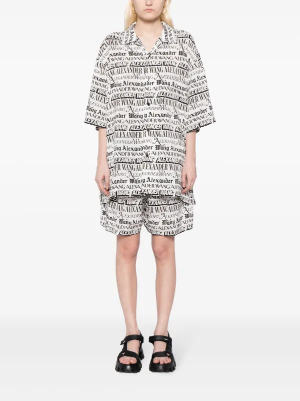 alexanderwang プリントショートパンツ Alexander Wang プリント ショートパンツ | ホワイト | FARFETCH JP