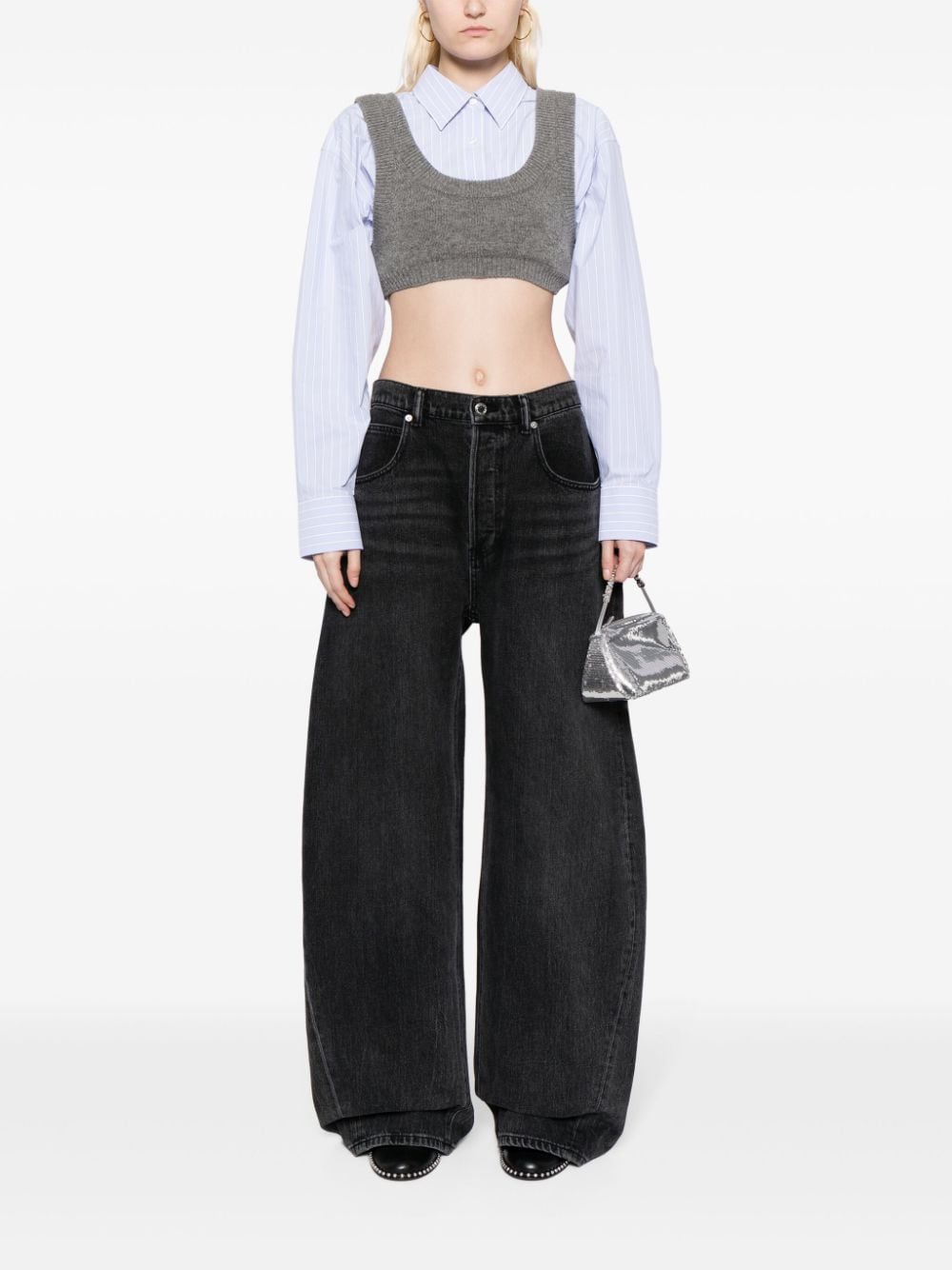 Image 2 of Alexander Wang low-rise wide-leg jeans