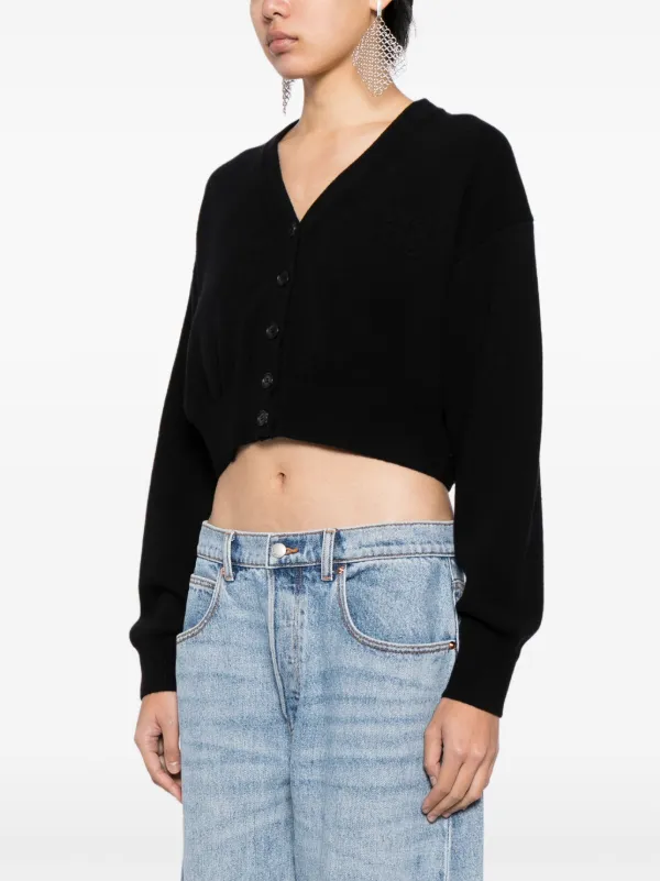 alexanderwang クロップドカーディガン Alexander Wang クロップド カーディガン | ブラック | FARFETCH JP