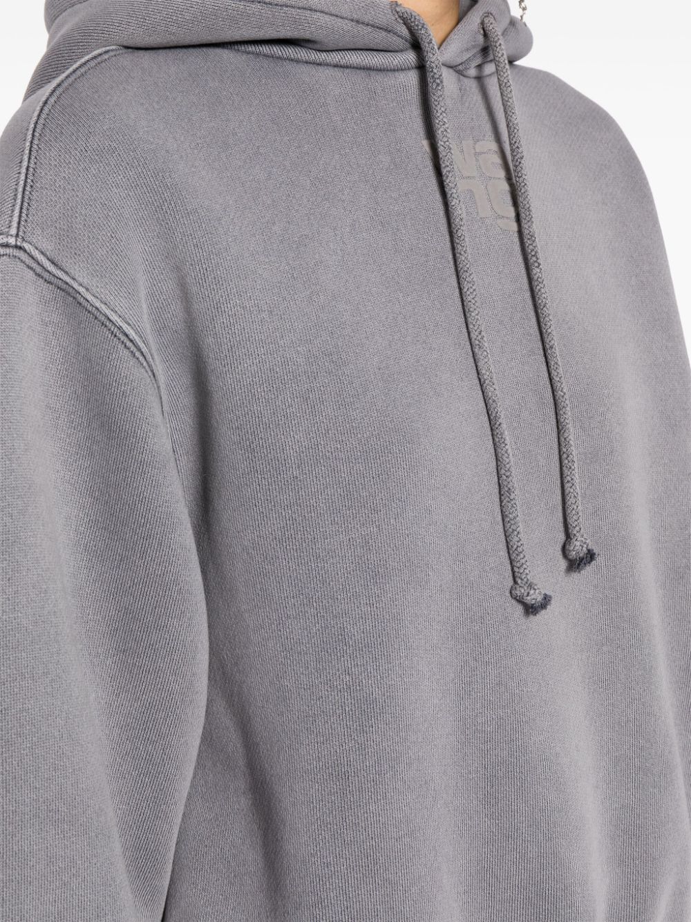 Alexander Wang Hoodie met logo van katoenblend Grijs