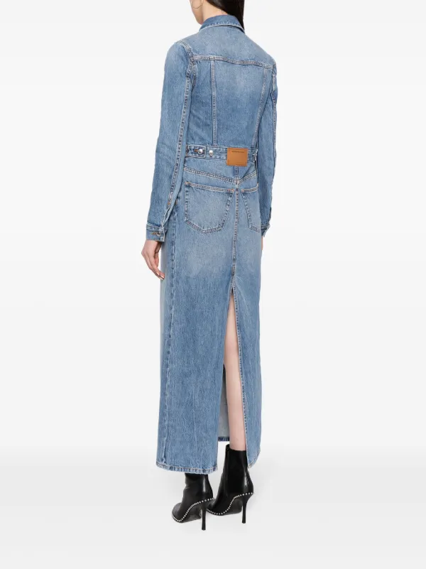 Alexander Wang タイフロント デニムコート | ブルー | FARFETCH JP