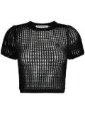 Alexander Wang open-knit cropped top - Black