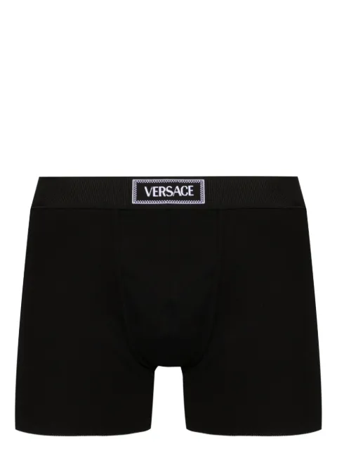 Versace bóxer de canalé largos con logo años 90
