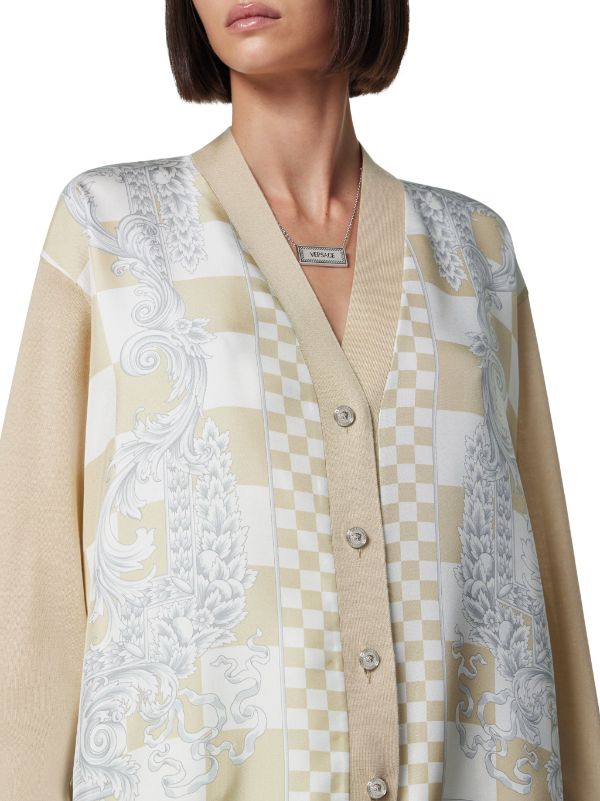 Versace Printed V-neck Cardigan - Farfetch