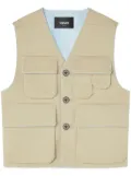Versace Bonded Gabardine cargo vest - Neutrals