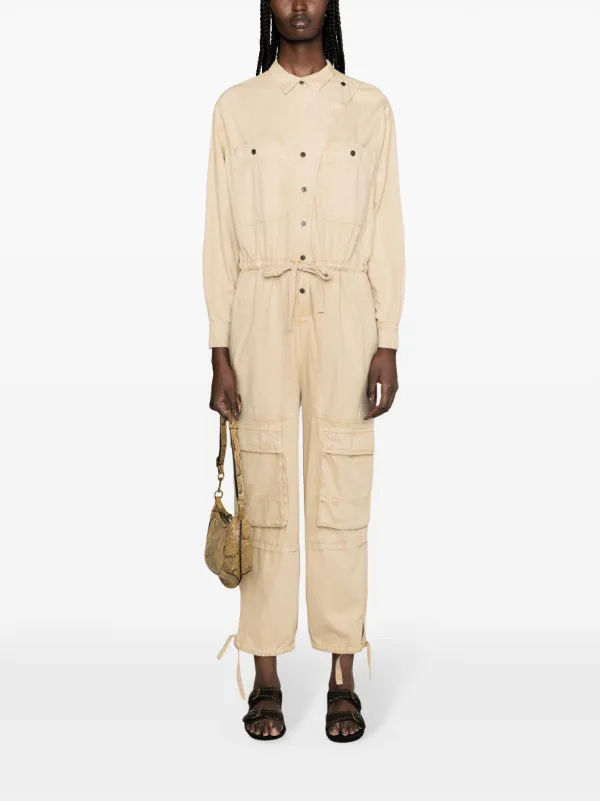 【関税&送料込】Marant Etoile Idany Suit. MARANT ÉTOILE Idany Denim Jumpsuit | Neutrals | FARFETCH