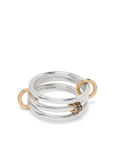 Spinelli Kilcollin 18kt yellow gold Dion SG Noir diamond rings