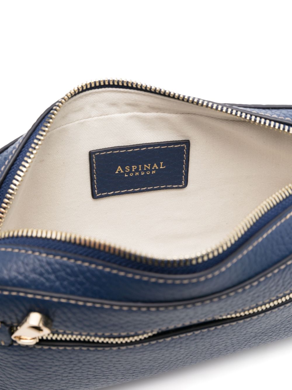 Aspinal Of London Slim Camera crossbodytas Blauw