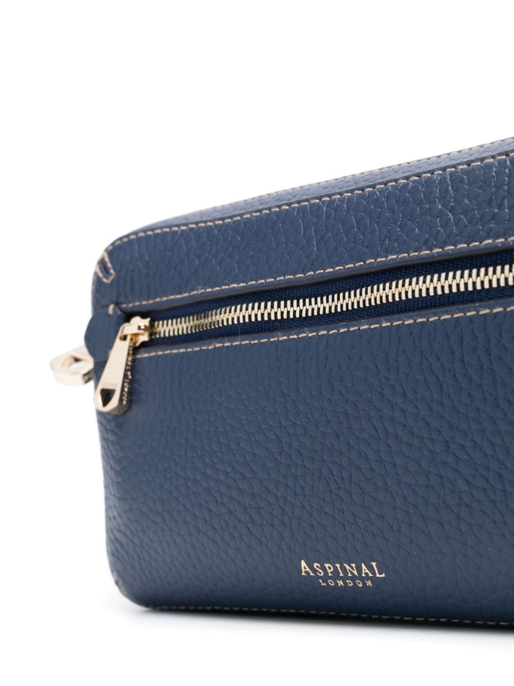 Aspinal Of London Slim Camera crossbodytas Blauw