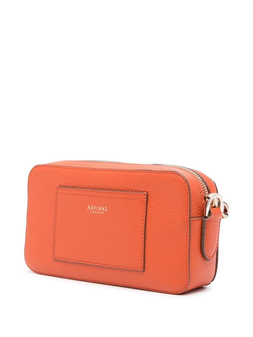 Shop Aspinal Of London Slim Camera Cross Body Bag In Orange