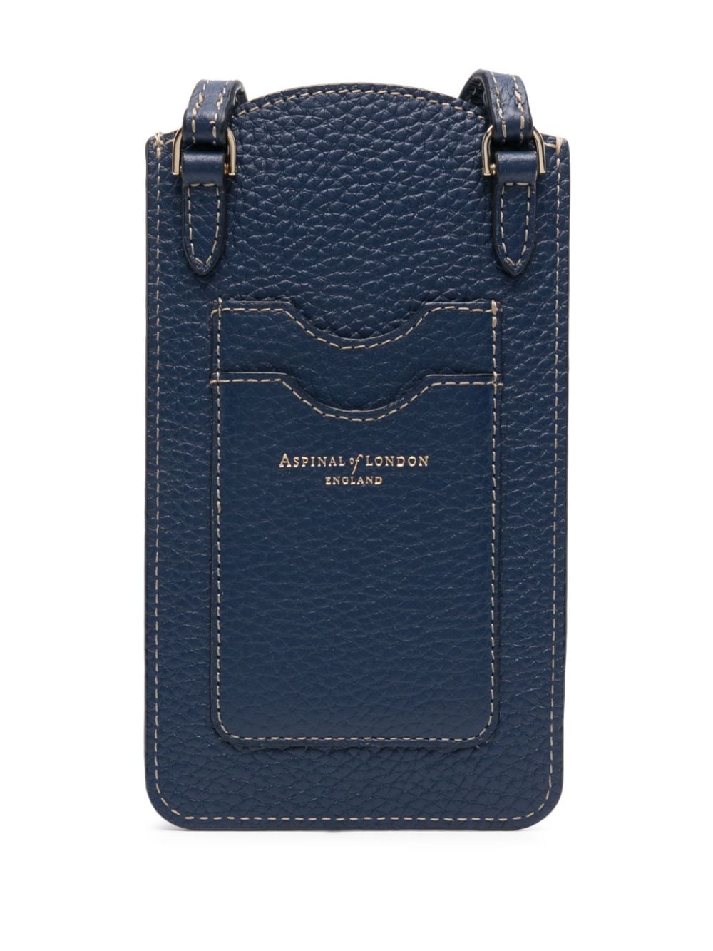 Shop Aspinal Of London London Leather Mini Bag In Blue