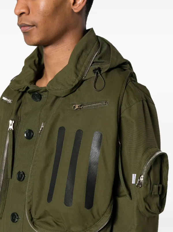 【関税込み】Juntae Kim フーディ & ジップアップ JUNTAE KIM multi-pocket Hooded Jacket | Green | FARFETCH JO