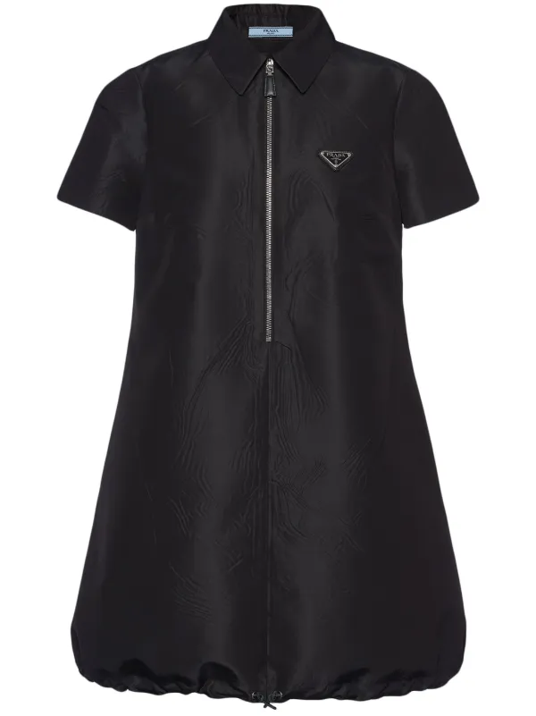 トライアングルロゴプレート Re-Nylon ミニドレス Prada トライアングルロゴ ミニドレス | ブラック | FARFETCH JP