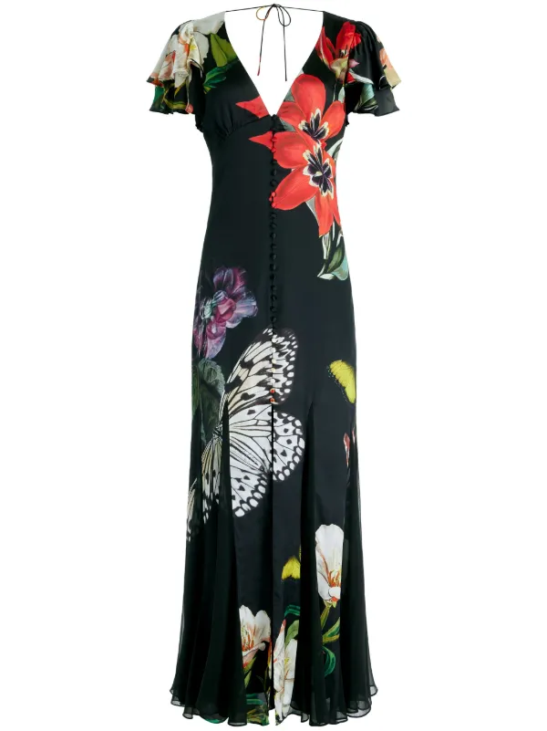 Alice and olivia floral maxi dress online
