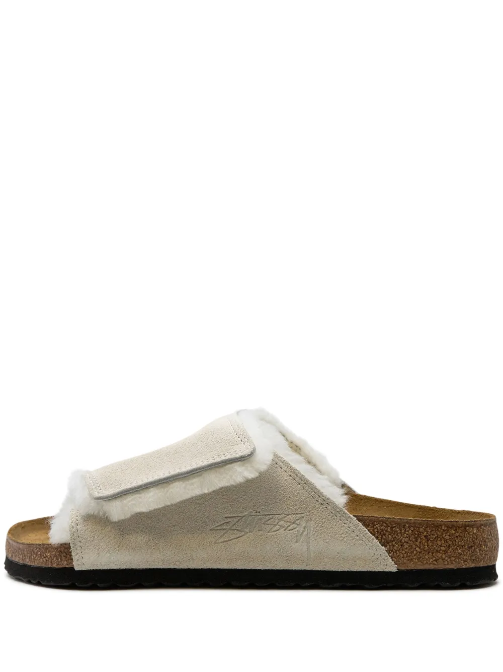 ★人気★【Stussy】★Stussy & BIRKENSTOCK SOLANA SLIDE BONE★ Stüssy & Birkenstock Solana Shearling Slide – Bone