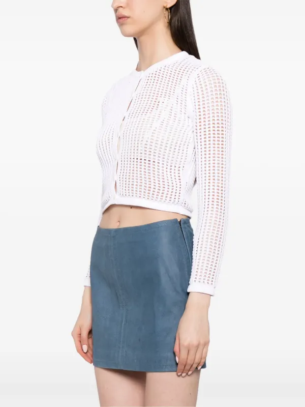 Alexander Wang オープンニット クロップド カーディガン | ホワイト