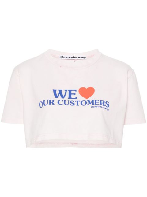 Affordable Alexander Wang We Love Our Customers-print cotton T-shirt Women