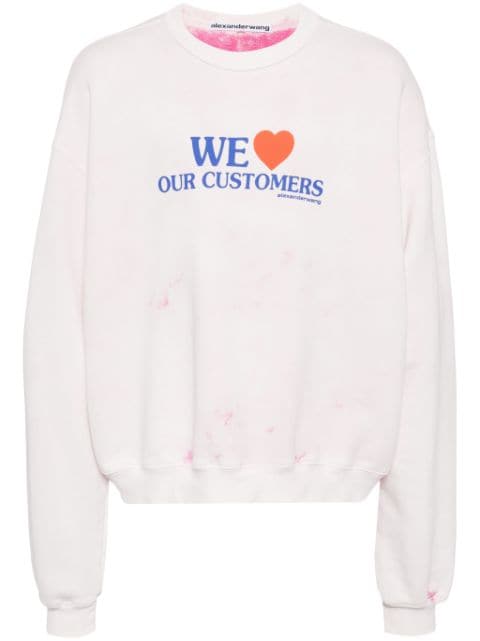 Alexander Wang We Love Our Customers cotton sweatshirt