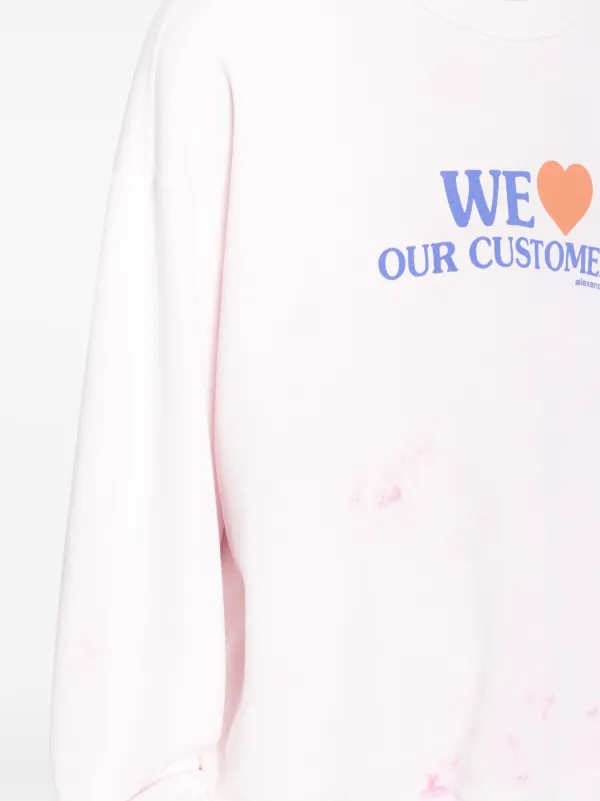 Alexander Wang We Love Our Customers Cotton Sweatshirt