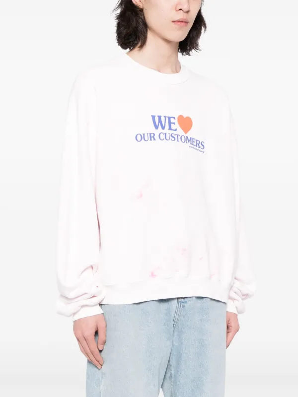 Alexander Wang We Love Our Customers Cotton Sweatshirt