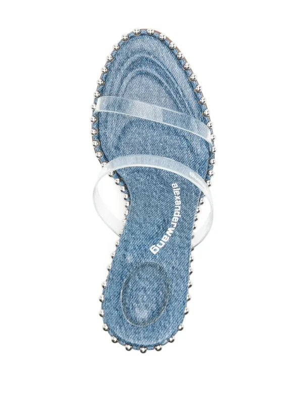 Alexander Wang 100mm Nova Sandals | Blue | FARFETCH