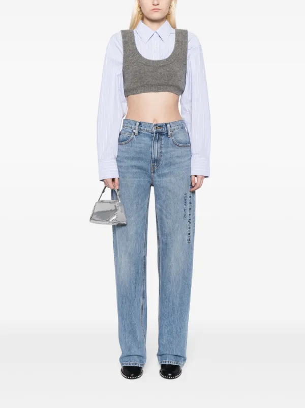 Alexander Wang ロゴ ストレートジーンズ | ブルー | FARFETCH JP Alexander Wang ロゴ ストレートジーンズ | ブルー | FARFETCH JP