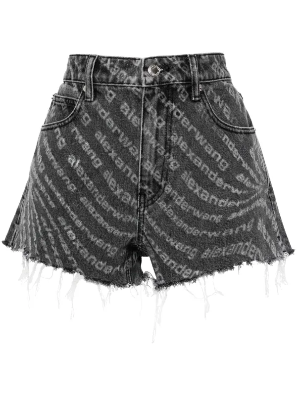Alexander Wang Bite ハイウエスト デニムショーツ | ブラック 
