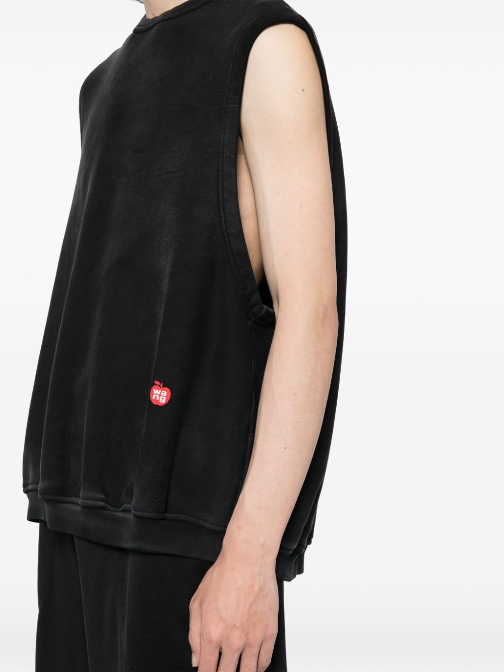 Alexander Wang logo-print sleeveless cotton jumper Men