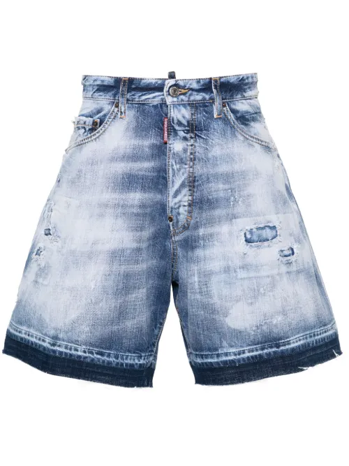 Short en jean à effet usé - DSQUARED2 - Modalova