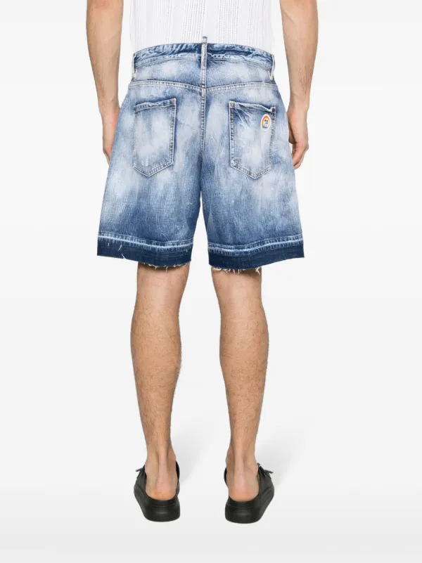 定率割引 西日本 ブルー | デニムショートパンツ ダメージ DSQUARED2 | JP FARFETCH パンツ