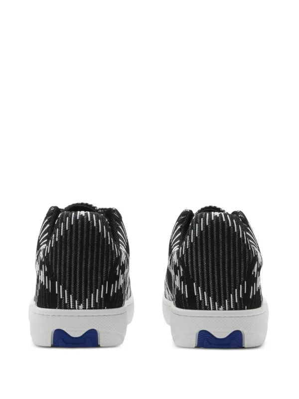 Burberry Box Checked Sneakers | Black | FARFETCH BH