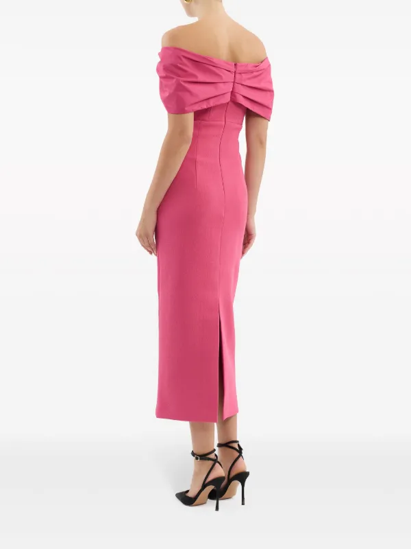 Rebecca Vallance Anais off-shoulder Midi Dress | Pink | FARFETCH