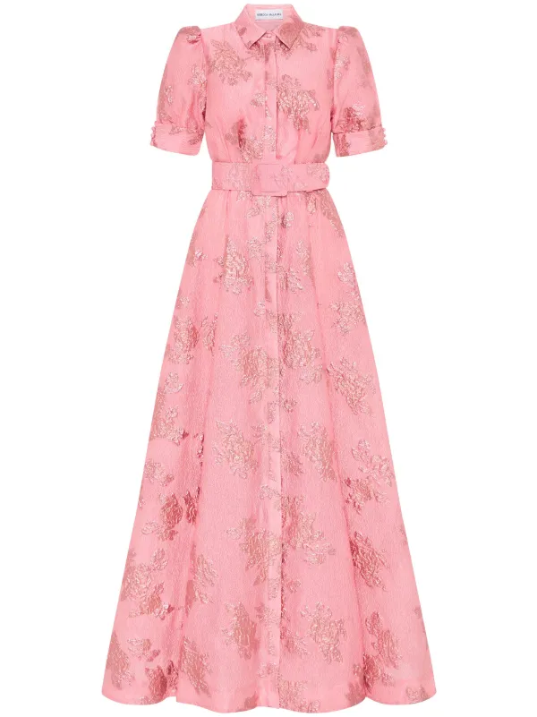Rebecca Vallance Annette floral-brocade Gown | Pink | FARFETCH