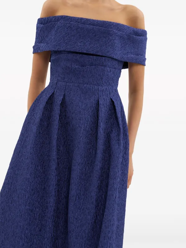 Rebecca Vallance Helene オフショルダー ドレス | ブルー