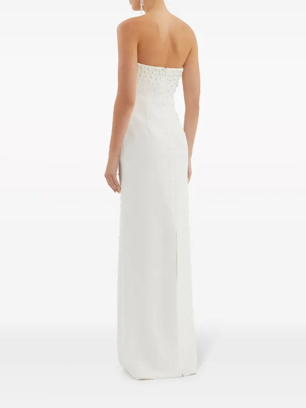 Rebecca Vallance Therese pearl-embellished Gown | White