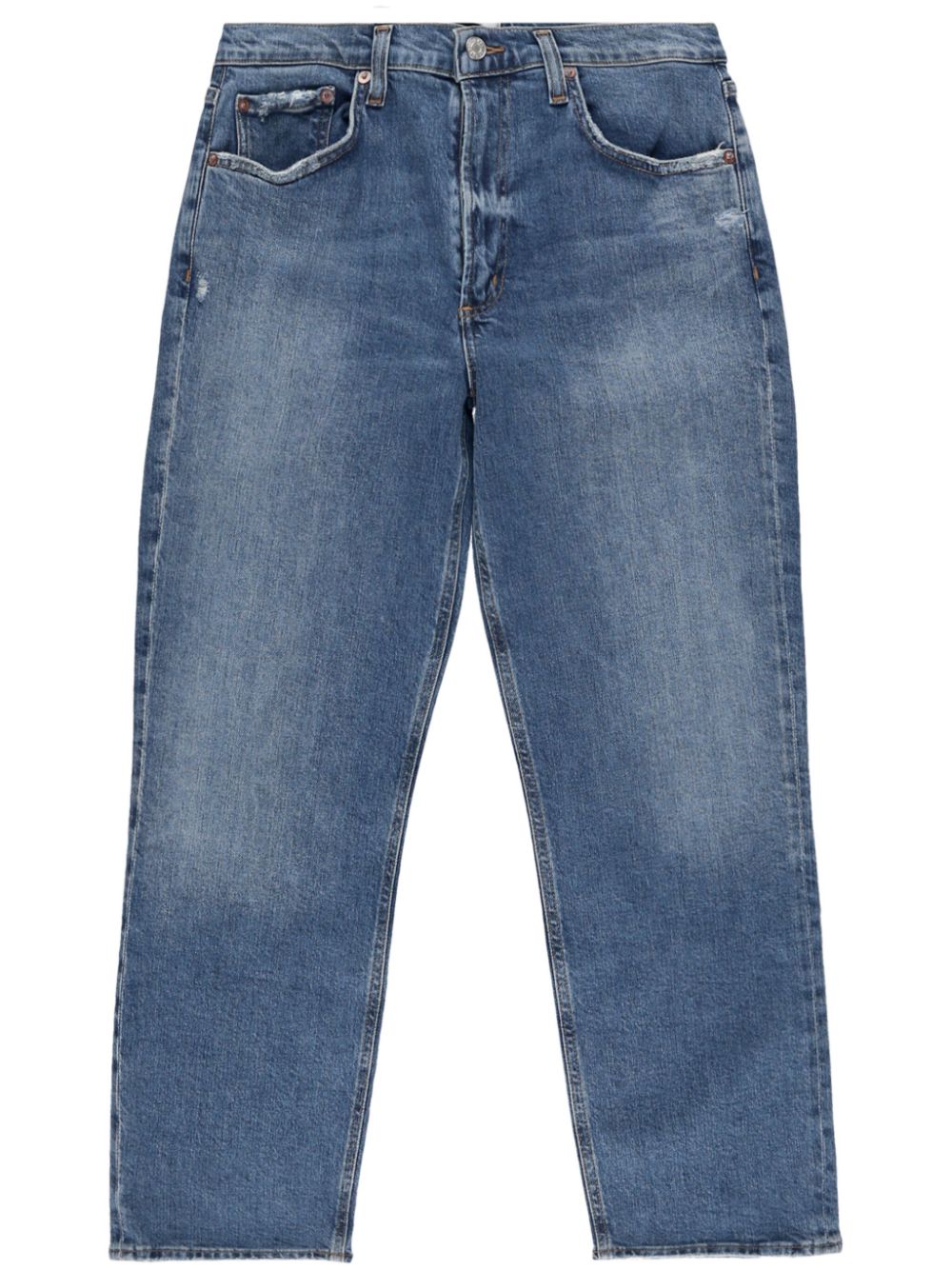 AGOLDE Kye cropped straight jeans Blauw