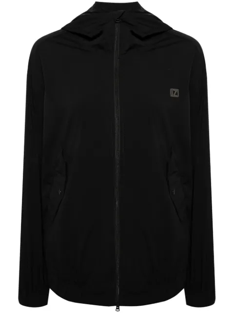 izzue logo-plaque hooded jacket