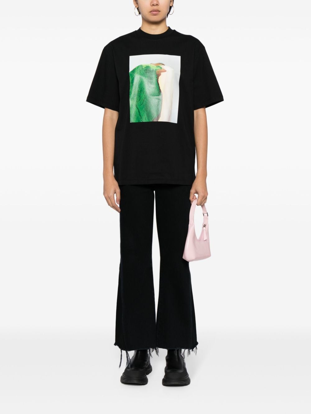 MSGM graphic-print cotton T-shirt - Zwart