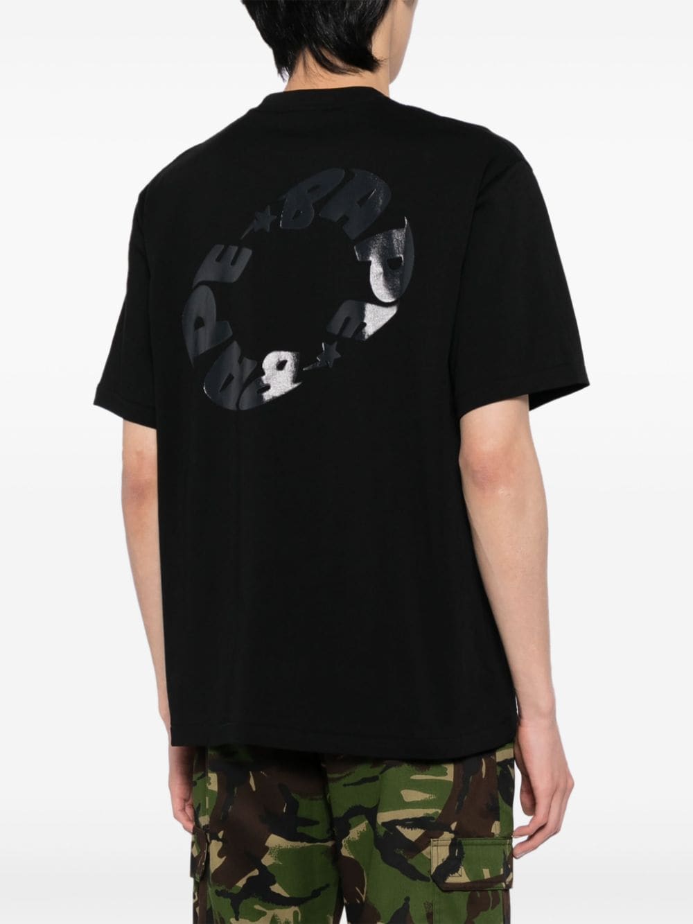 A BATHING APE Katoenen T-shirt met print Zwart