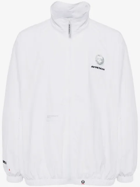 AAPE BY *A BATHING APE® logo-appliqué zip-up jacket