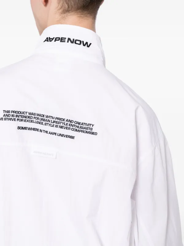 A BATHING APE ホワイト ジップアップジャケット AAPE BY *A BATHING APE® ジップアップ ジャケット | ホワイト