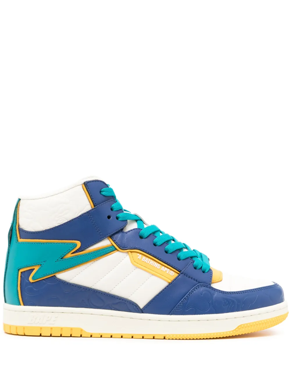 A Bathing Ape Bape Sta 88 High-top Trainer In Blue