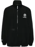AAPE BY *A BATHING APE® logo-appliqué zip-up jacket - Black