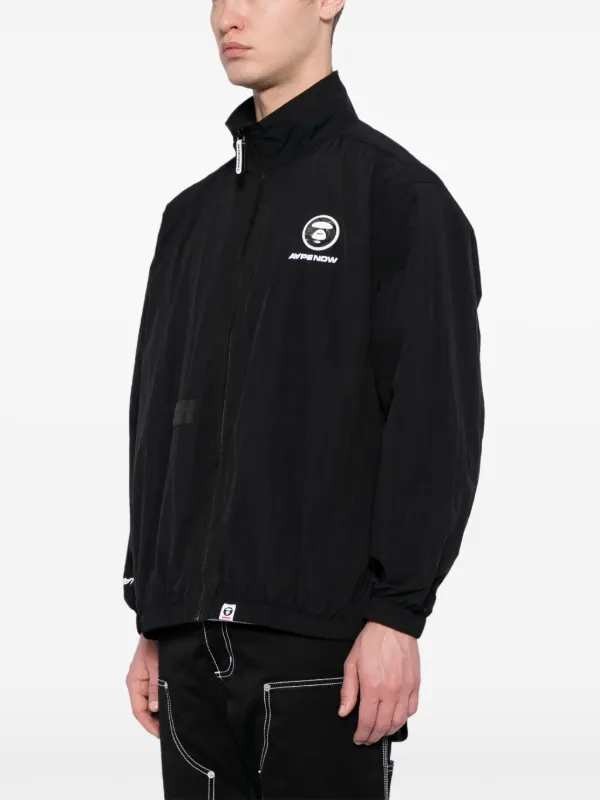AAPE BY *A BATHING APE® logo-appliqué zip-up Jacket | Black | FARFETCH