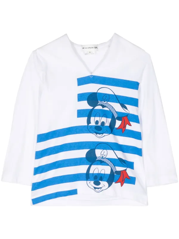 Comme Des Garcons Girl Disney print sailor collar Cotton t shirt White FARFETCH IE